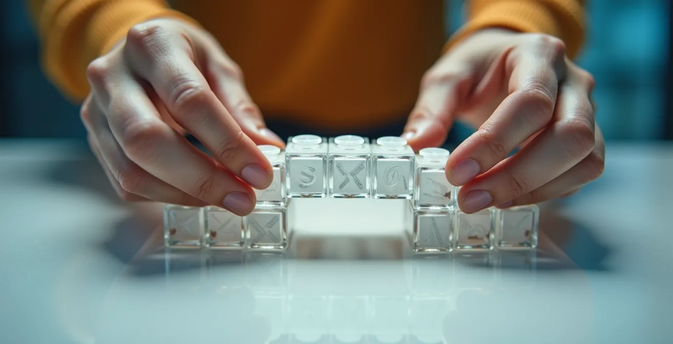 Professional building a strategic bridge between two distinct industry landscapes.