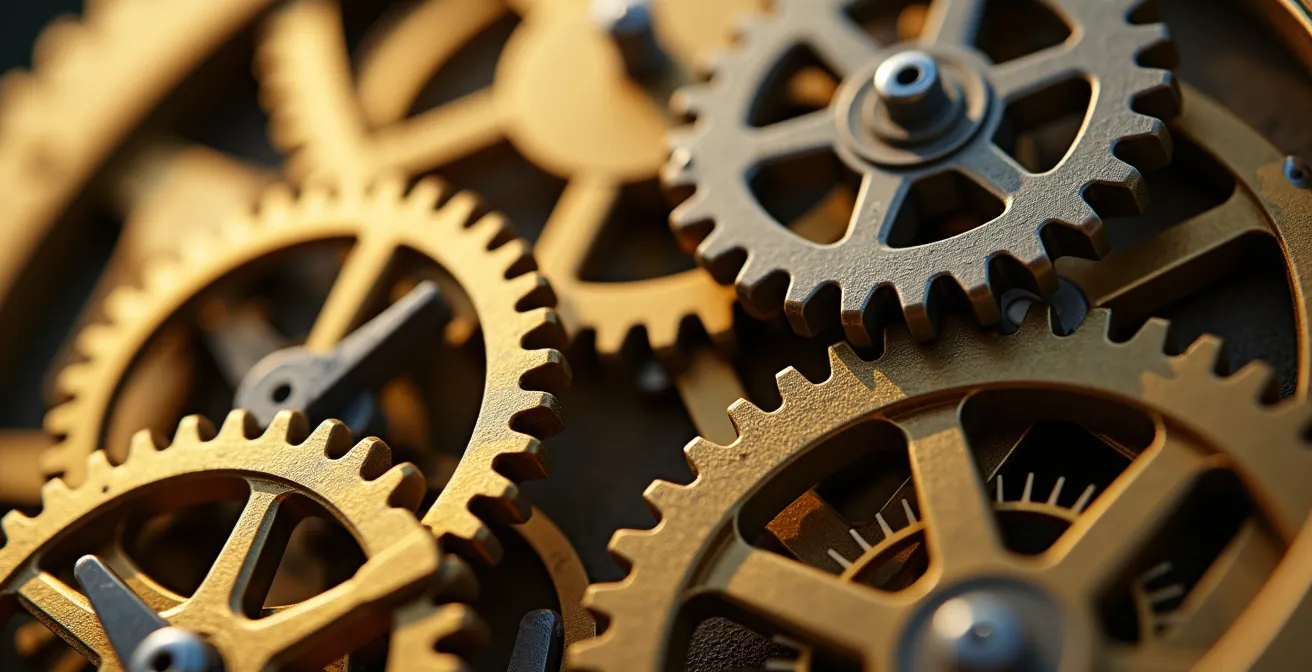 Multiple clocks showing different time zones with warm lighting suggesting 24-hour productivity cycle