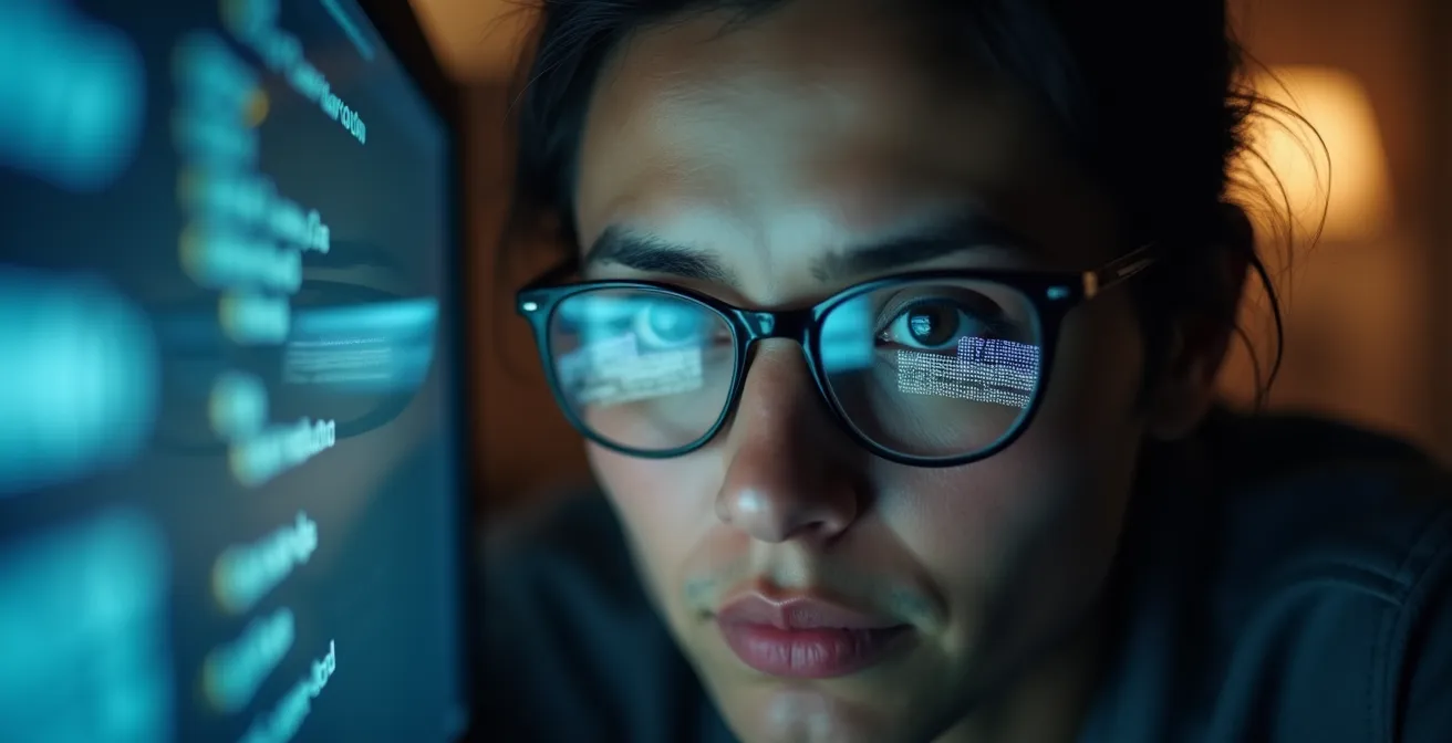 Abstract representation of email security threats and training simulation