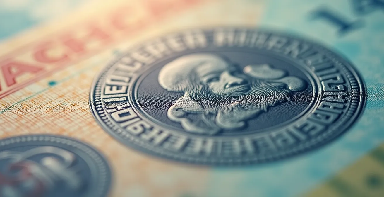 Extreme close-up of security audit documentation texture