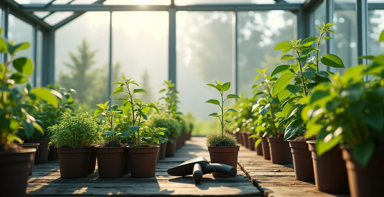 Visual metaphor of a digital garden growing and evolving representing a self-improving help center system